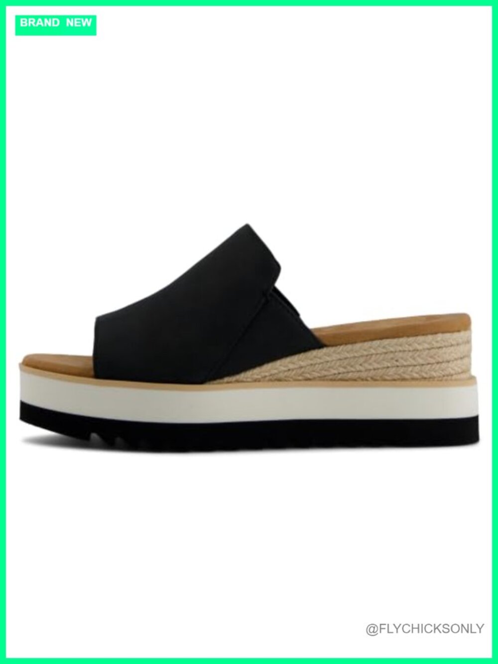 Textile Wedge Mule Sandal Slip On Comfortable Casual